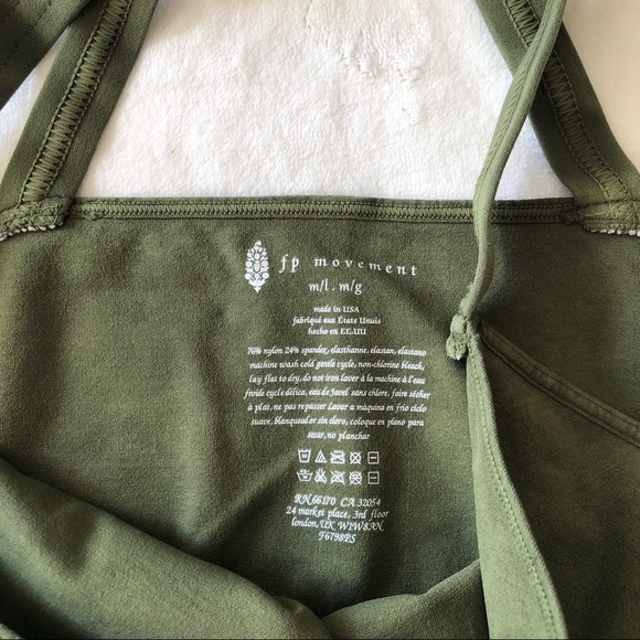 Free People Army Green Good Karma Crop Top - Picture 2 of 6